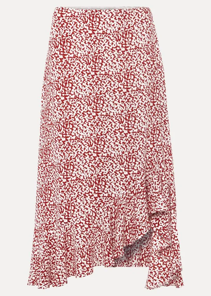 Lara Print Frill Hem Skirt Rustivory Women Phase Eight Skirts