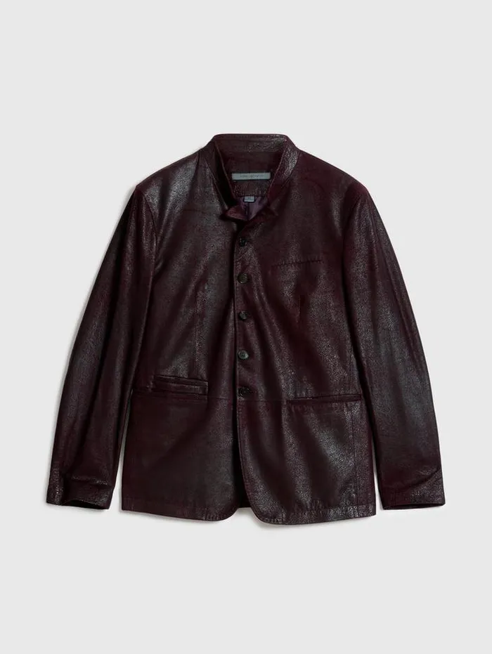 Leather Jackets Men John Varvatos VARICK JACKET Dark Plum