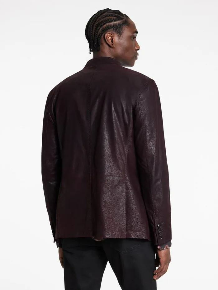Leather Jackets Men John Varvatos VARICK JACKET Dark Plum