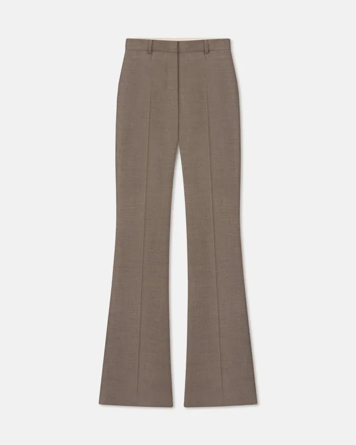 Leena Heritage Wool Pants Latte Women Nanushka Bottoms