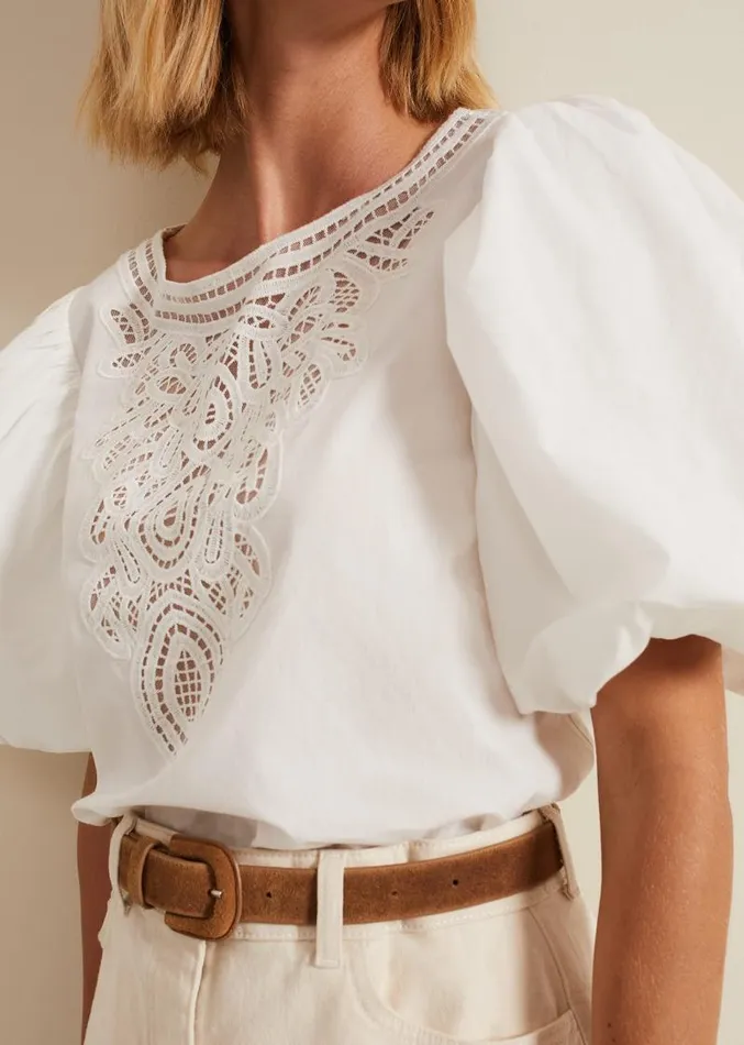Lillianna Lace Front Blouse White Women Phase Eight Shirts and Blouses