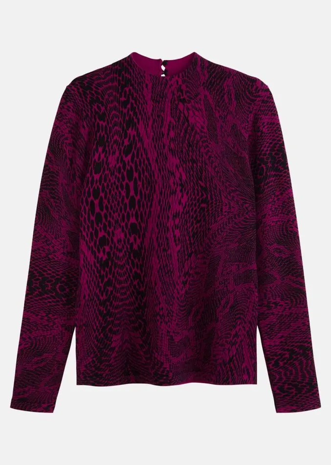 Livetta Snake Print Top Purple Women Phase Eight Tops and TShirts