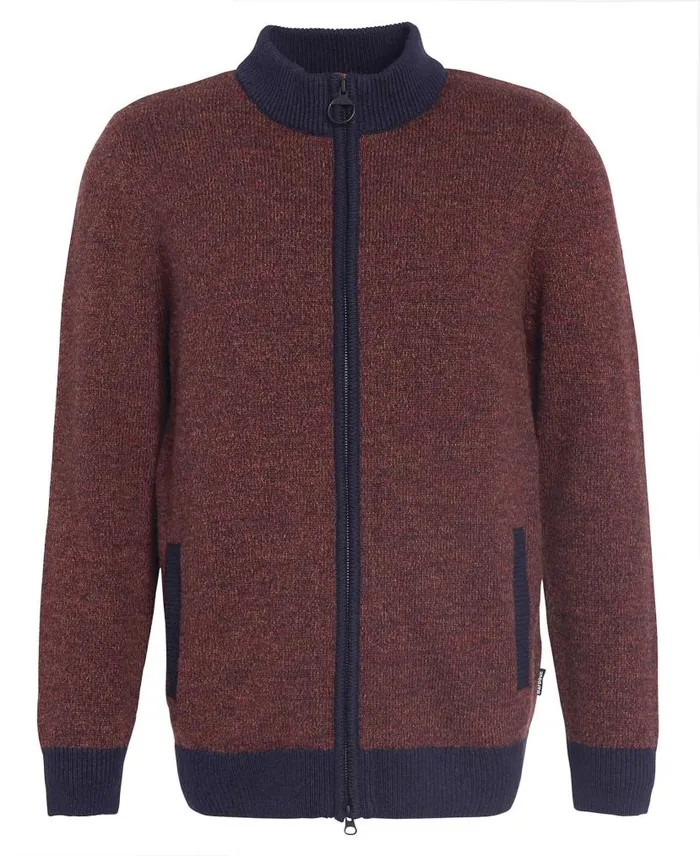 Longhirst ZipUp Jumper Classic Navy Men Barbour Jumpers