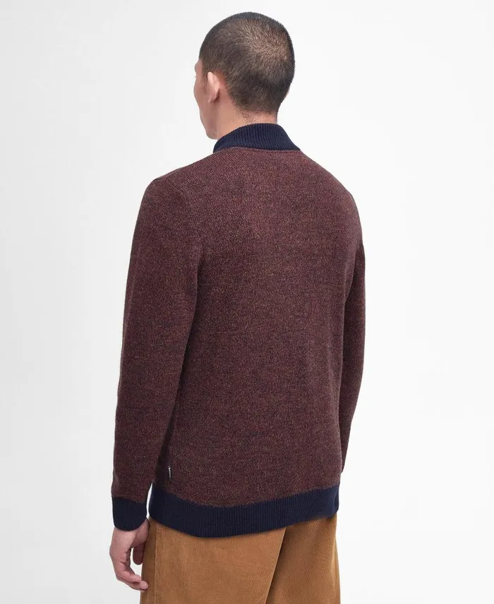 Longhirst ZipUp Jumper Classic Navy Men Barbour Jumpers