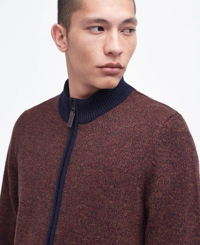 Longhirst ZipUp Jumper Classic Navy Men Barbour Jumpers