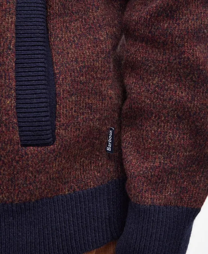 Longhirst ZipUp Jumper Classic Navy Men Barbour Jumpers