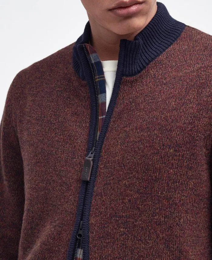 Longhirst ZipUp Jumper Classic Navy Men Barbour Jumpers