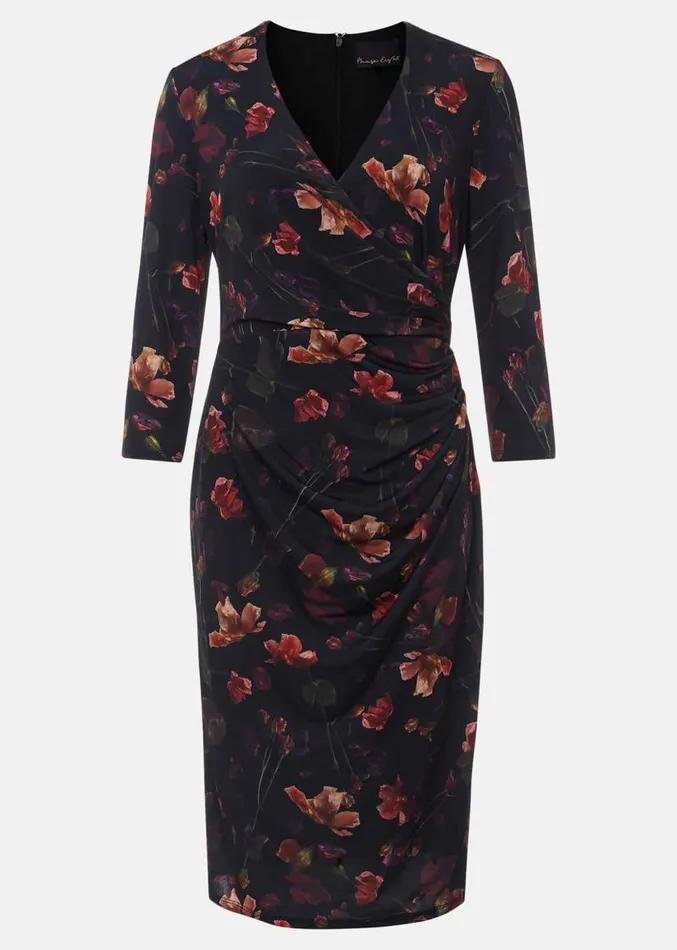 Lottia Print Dress Navymulti Women Phase Eight Dresses