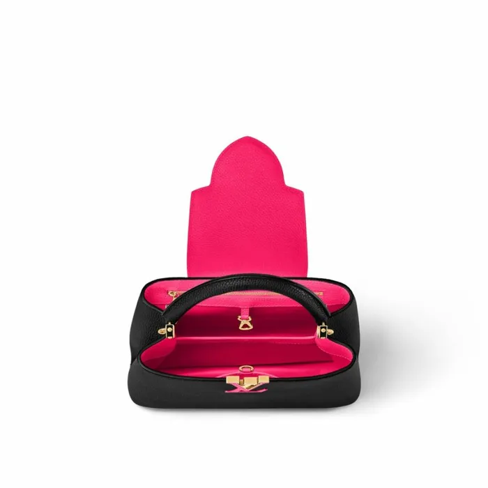 Louis Vuitton Capucines Bag Louis Vuitton M59882 Capucines MM Black Rose Berlingot 8211 Louis Vuitton Handbag Store 8211 Women