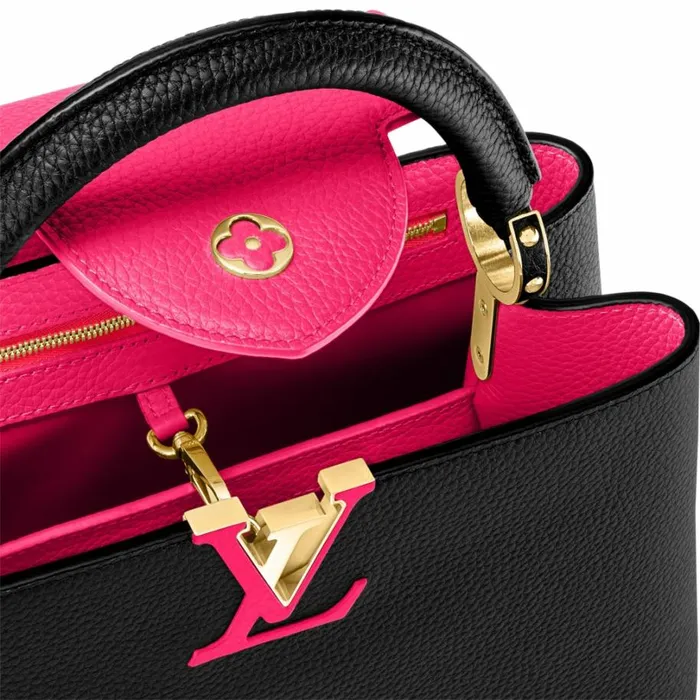 Louis Vuitton Capucines Bag Louis Vuitton M59882 Capucines MM Black Rose Berlingot 8211 Louis Vuitton Handbag Store 8211 Women