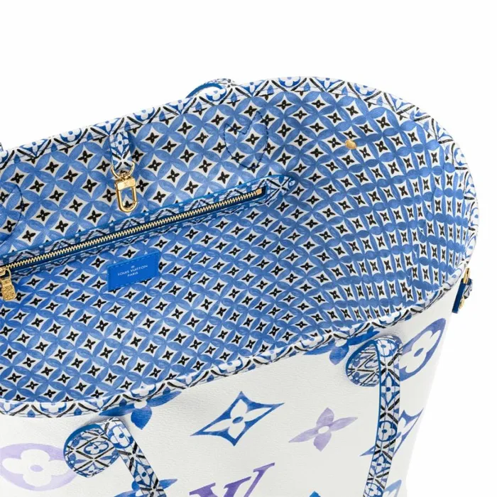 Louis Vuitton Neverfull Bag Louis Vuitton M22979 Neverfull MM Blue Monogram 8211 Louis Vuitton Handbag Store 8211 Women