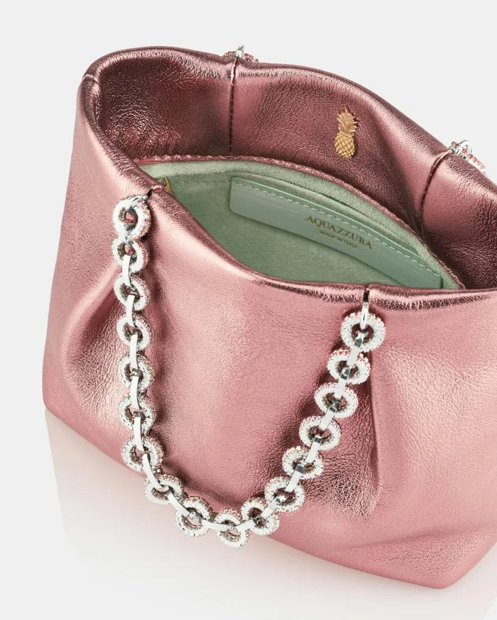 Love Link Mini Tote Pink Women Aquazzura Mini Bags Love Link Mini Tote Pink Women Aquazzura Mini Bags
