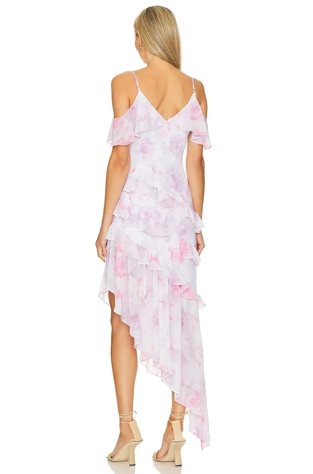 Lovers and Friends Dresses Women Annalise Asymmetric Dress White Floral Multi Lovers and Friends Dresses Women Annalise Asymmetric Dress White Floral Multi