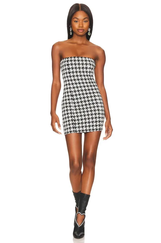 Lovers and Friends Dresses Women Griffith Mini Dress Black and White