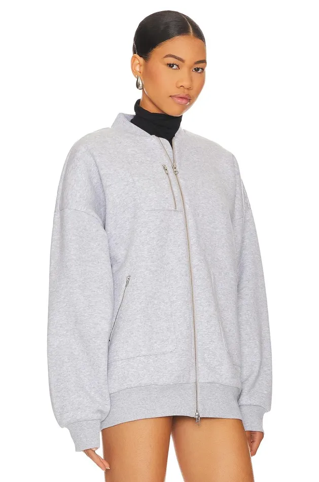 Lovers and Friends Jackets and Coats Women Jaida Bomber Jacket Heather Grey Lovers and Friends Jackets and Coats Women Jaida Bomber Jacket Heather Grey