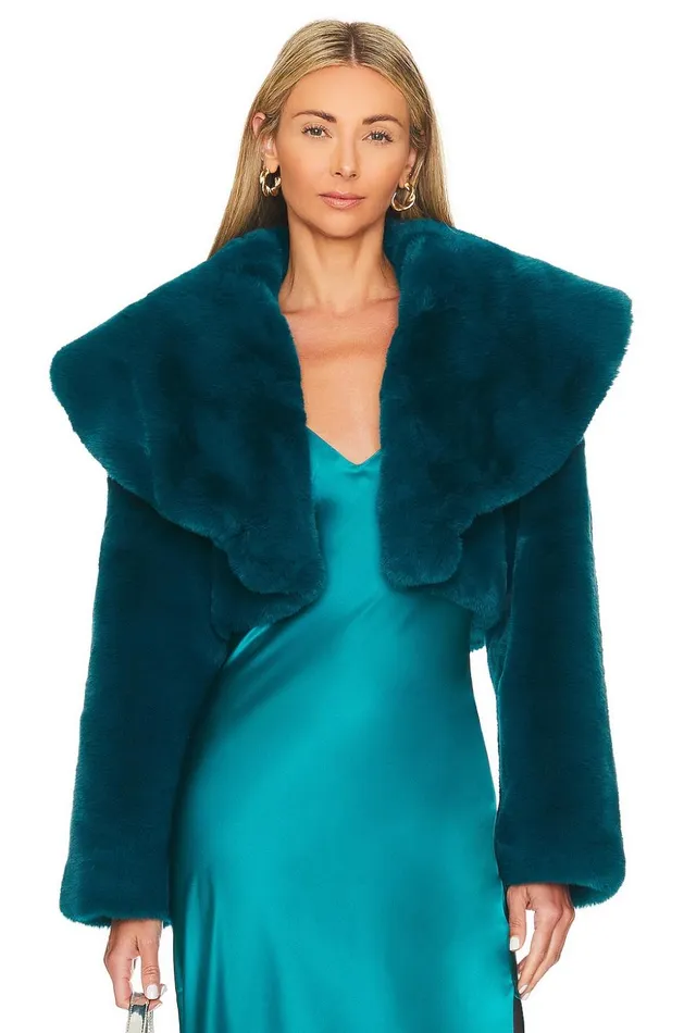 Lovers and Friends Jackets and Coats Women Mayfair Cropped Jacket Dark Teal