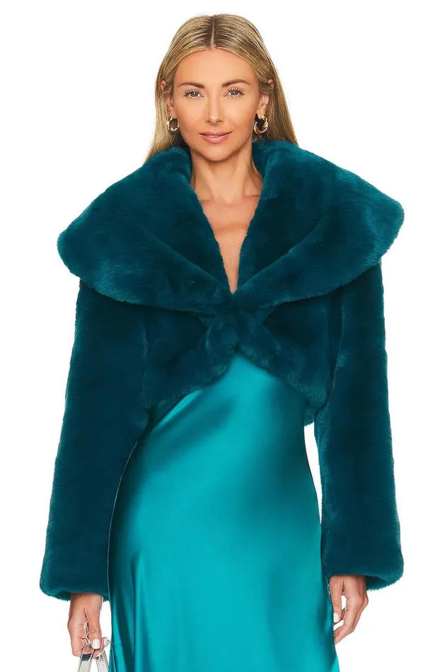 Lovers and Friends Jackets and Coats Women Mayfair Cropped Jacket Dark Teal Lovers and Friends Jackets and Coats Women Mayfair Cropped Jacket Dark Teal