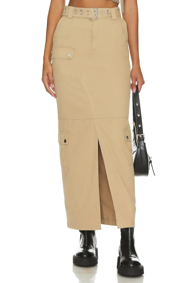 Lovers and Friends Skirts Women Remy Maxi Skirt Taupe Neutral