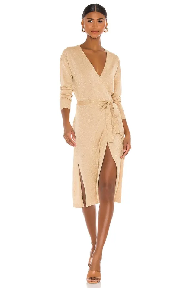Lovers and Friends Sweaters and Knits Women Azita Wrap Dress Gold
