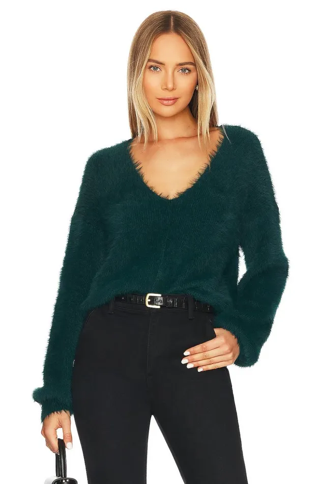 Lovers and Friends Sweaters and Knits Women Malia V Neck Sweater Dark Teal