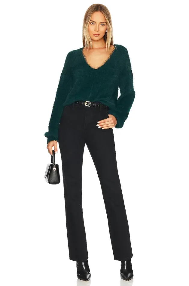 Lovers and Friends Sweaters and Knits Women Malia V Neck Sweater Dark Teal Lovers and Friends Sweaters and Knits Women Malia V Neck Sweater Dark Teal