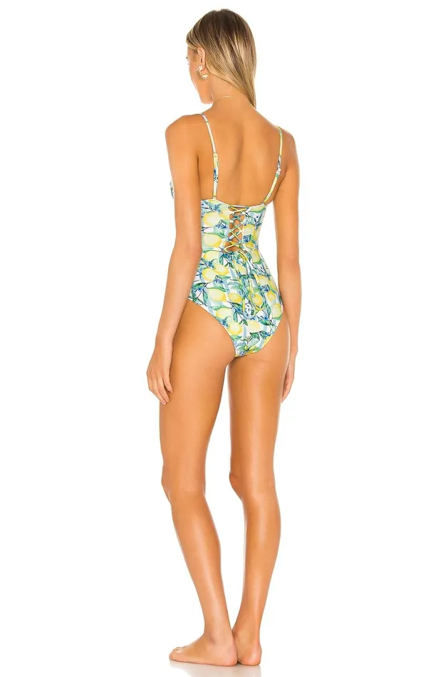 Lovers and Friends Swimsuits and CoverUps Women Fauna One Piece Limoncello Lovers and Friends Swimsuits and CoverUps Women Fauna One Piece Limoncello