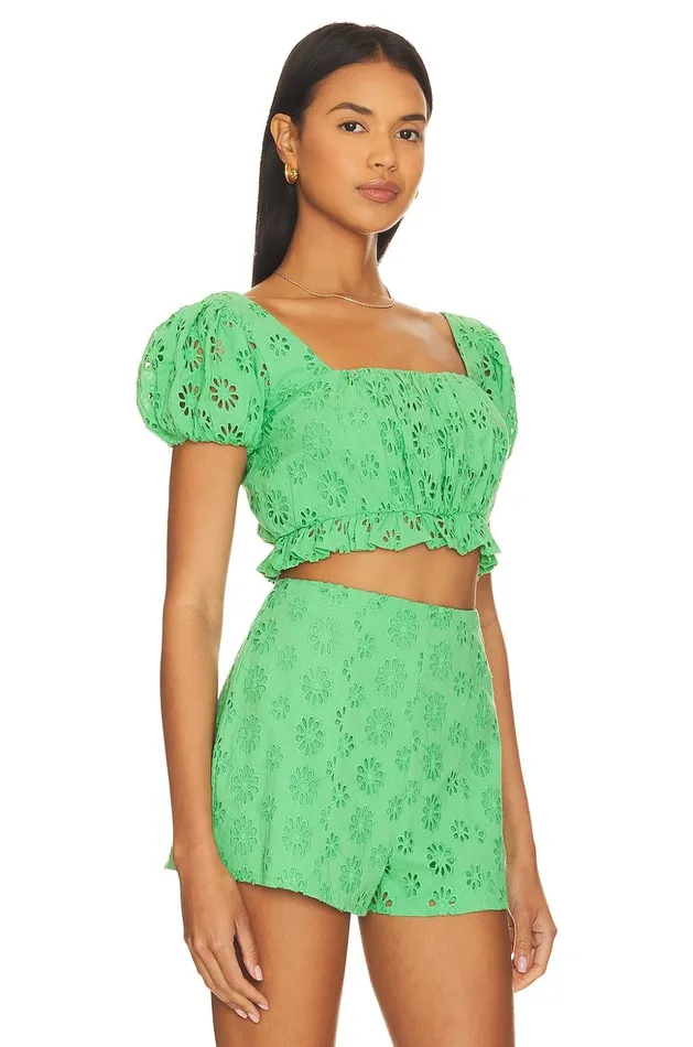 Lovers and Friends Tops Women Leah Top Green Lovers and Friends Tops Women Leah Top Green