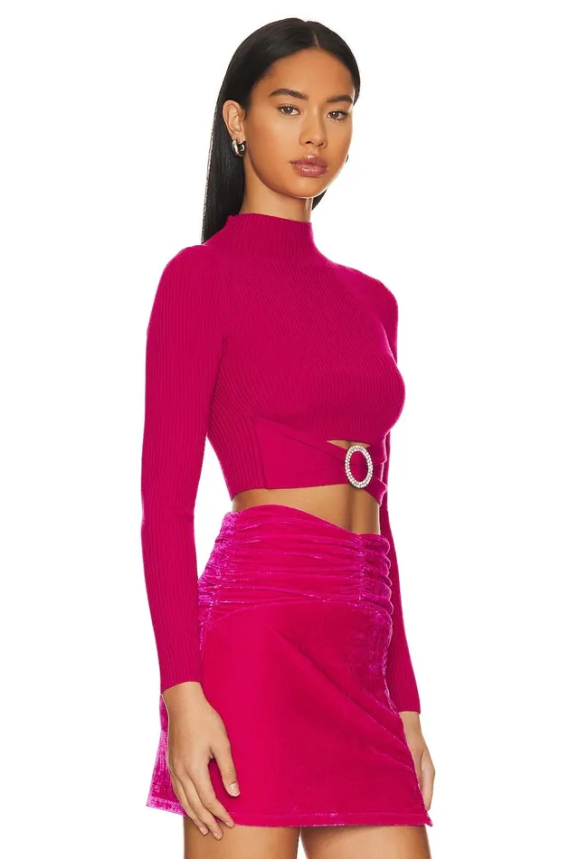 Lovers and Friends Tops Women Odilia Turtleneck Knit Top Magenta Lovers and Friends Tops Women Odilia Turtleneck Knit Top Magenta