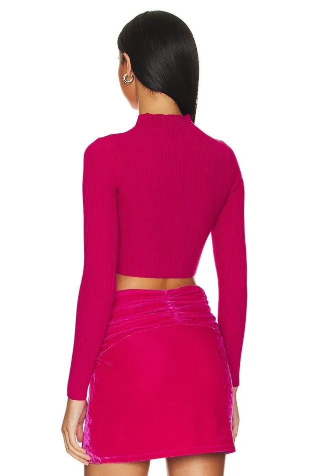 Lovers and Friends Tops Women Odilia Turtleneck Knit Top Magenta Lovers and Friends Tops Women Odilia Turtleneck Knit Top Magenta