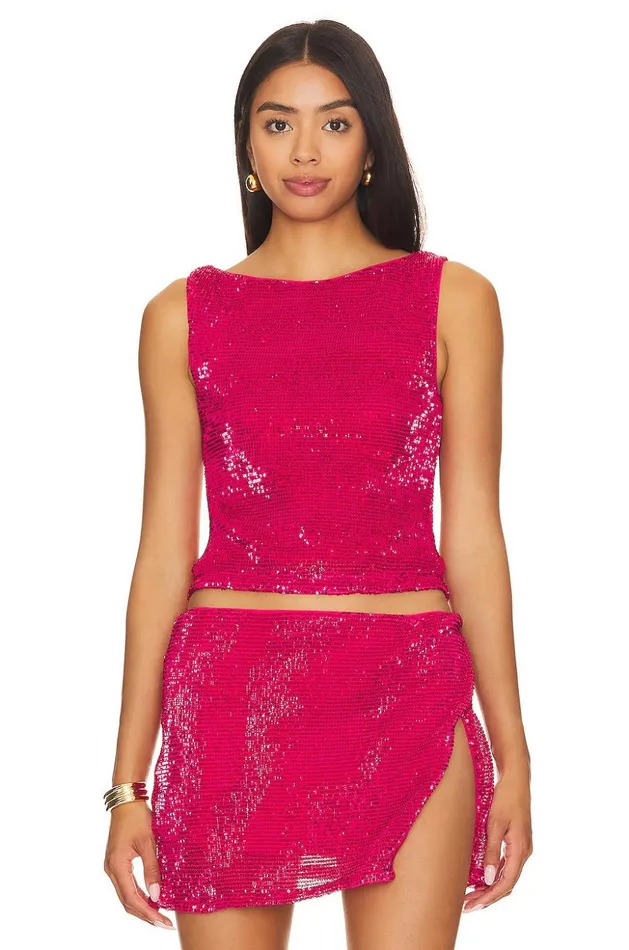 Lovers and Friends Tops Women Selma Top Magenta Pink