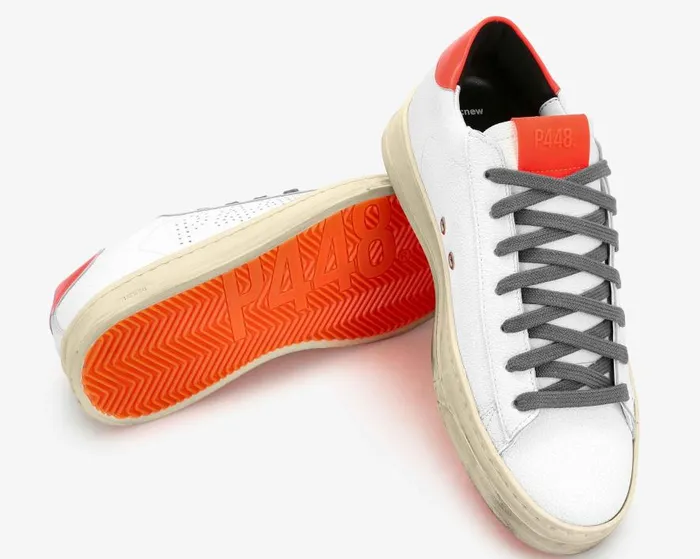 Low Tops Men P448 Jack Recycled WhiteOrange Low Tops Men P448 Jack Recycled WhiteOrange
