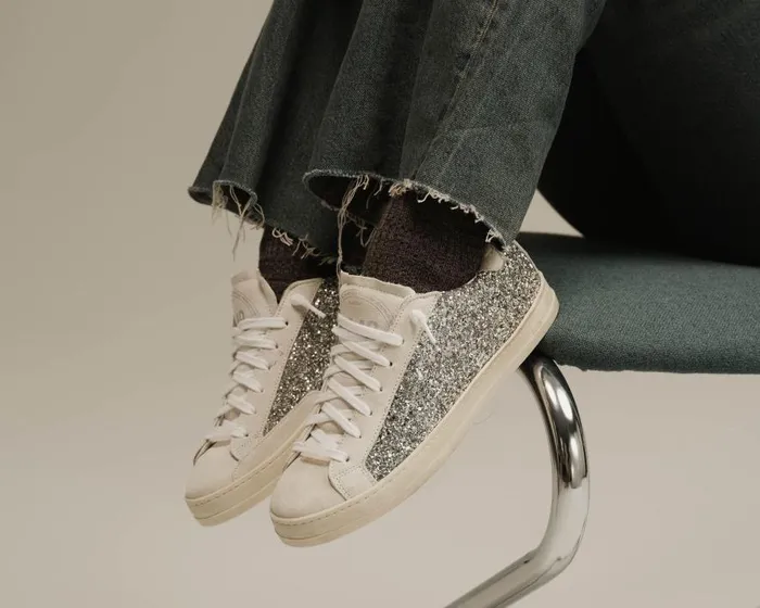 Low Tops Women P448 John Recycled WhiteSilver Low Tops Women P448 John Recycled WhiteSilver