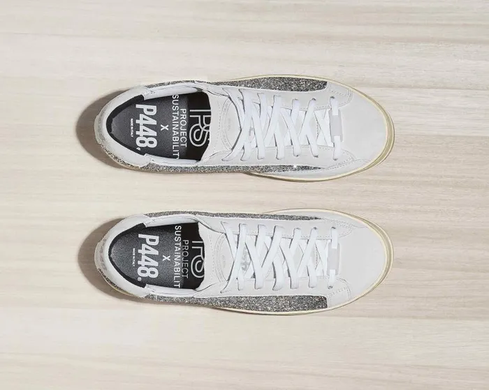 Low Tops Women P448 John Recycled WhiteSilver Low Tops Women P448 John Recycled WhiteSilver