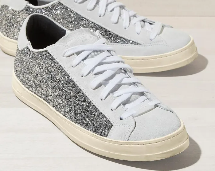 Low Tops Women P448 John Recycled WhiteSilver Low Tops Women P448 John Recycled WhiteSilver