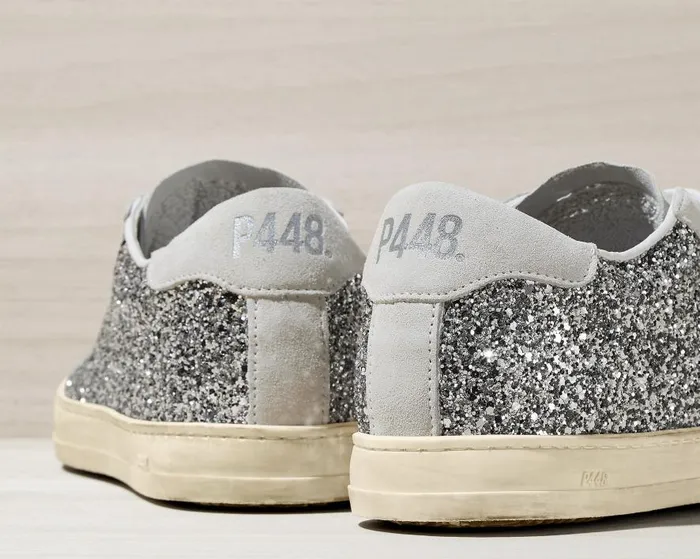 Low Tops Women P448 John Recycled WhiteSilver Low Tops Women P448 John Recycled WhiteSilver