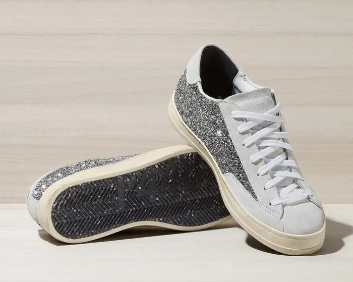 Low Tops Women P448 John Recycled WhiteSilver Low Tops Women P448 John Recycled WhiteSilver