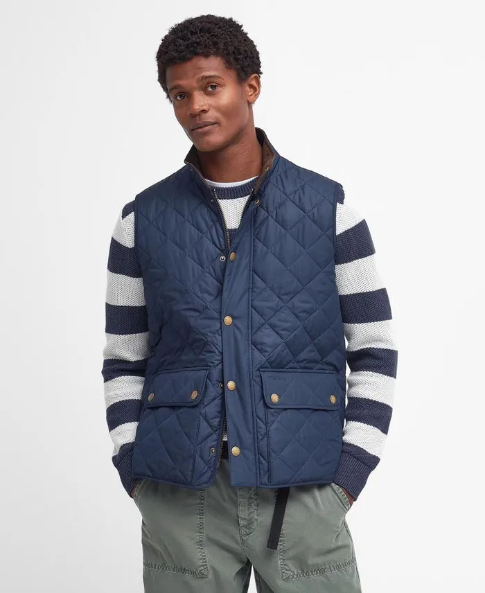 Lowerdale Gilet Dark Moss Men Barbour Gilets and Liners