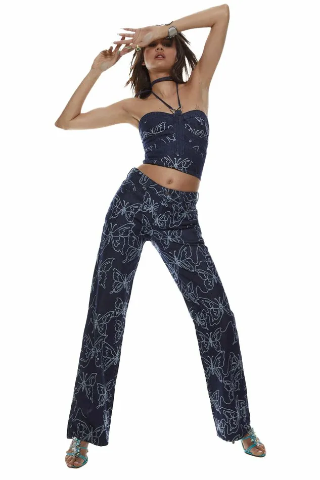 Lucia Corset Top Blue Women Jaded London Corsets