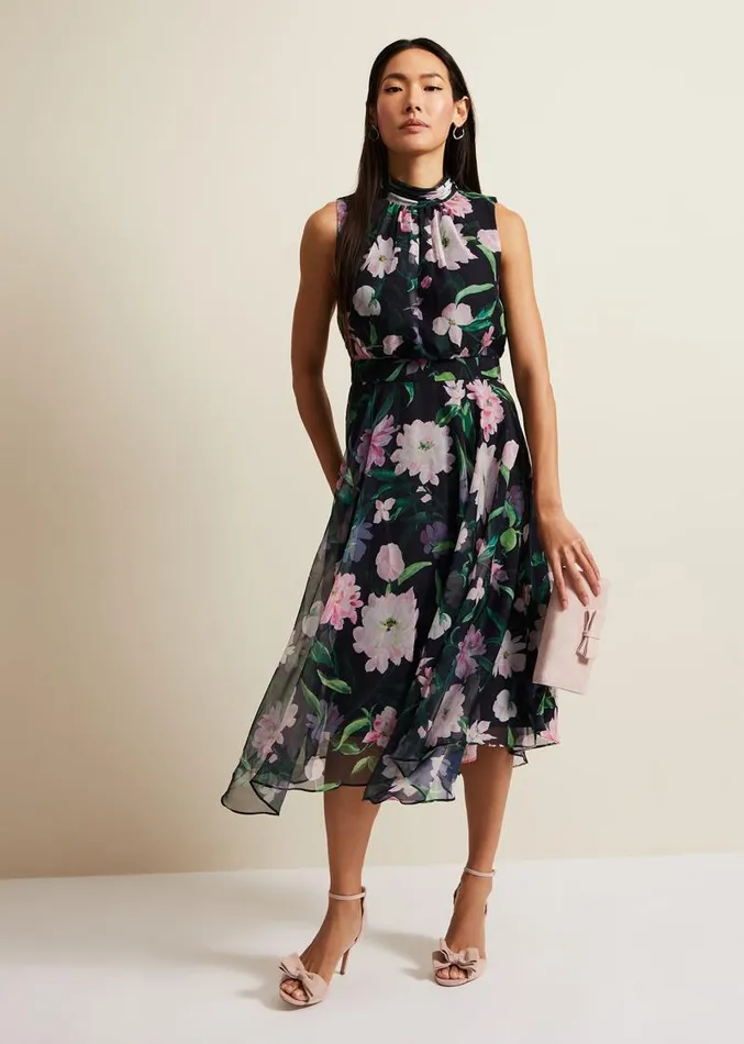 Lucinda Floral Dress Multicoloured Women Phase Eight Dresses