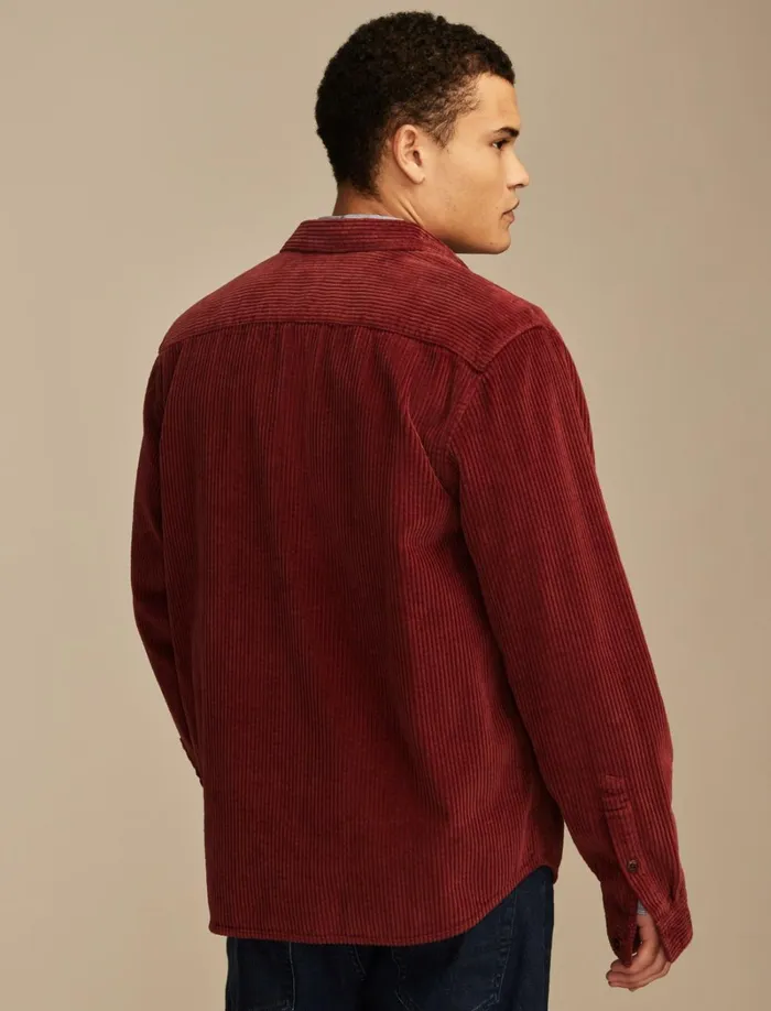 Lucky Brand ButtonDowns Men Big Cord Long Sleeve Utility Shirt Port