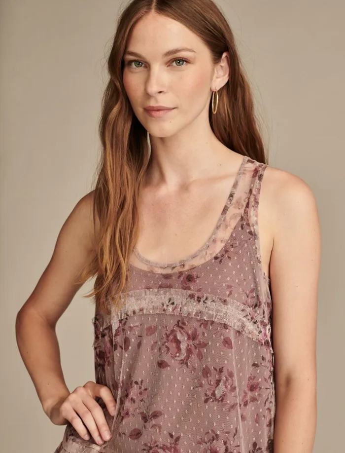 Lucky Brand Dresses Women Printed Tulle Party Mini Dress Pink Floral