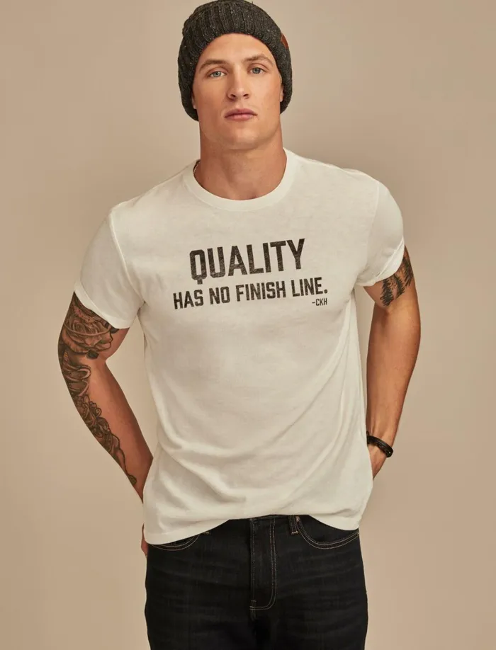 Lucky Brand Graphic Tees Men Cole Hauser Quality Graphic Tee Marshmallow