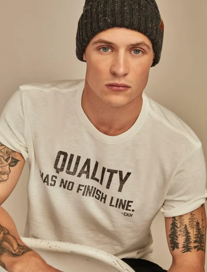 Lucky Brand Graphic Tees Men Cole Hauser Quality Graphic Tee Marshmallow