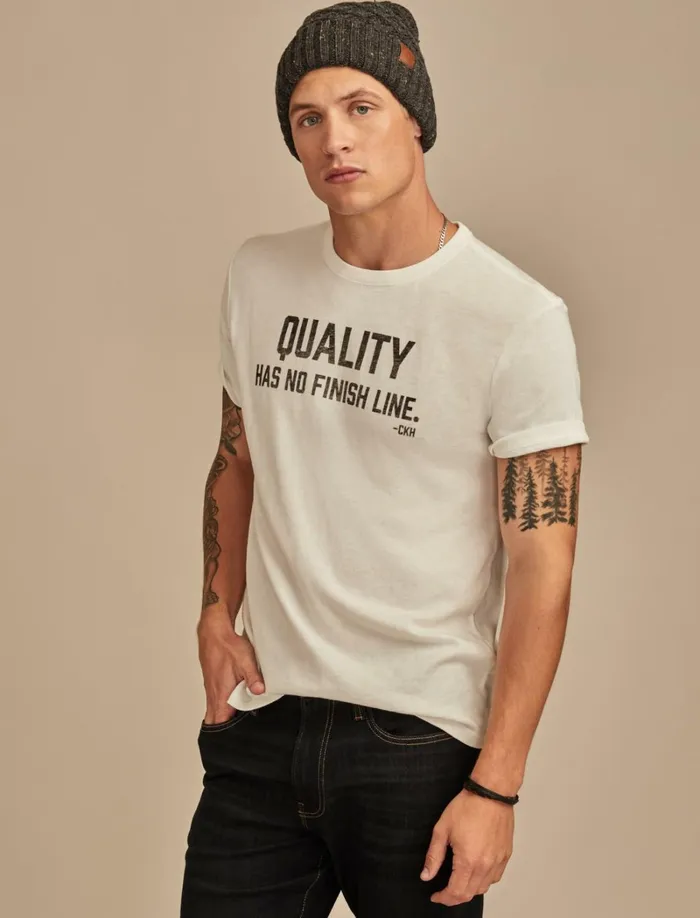 Lucky Brand Graphic Tees Men Cole Hauser Quality Graphic Tee Marshmallow
