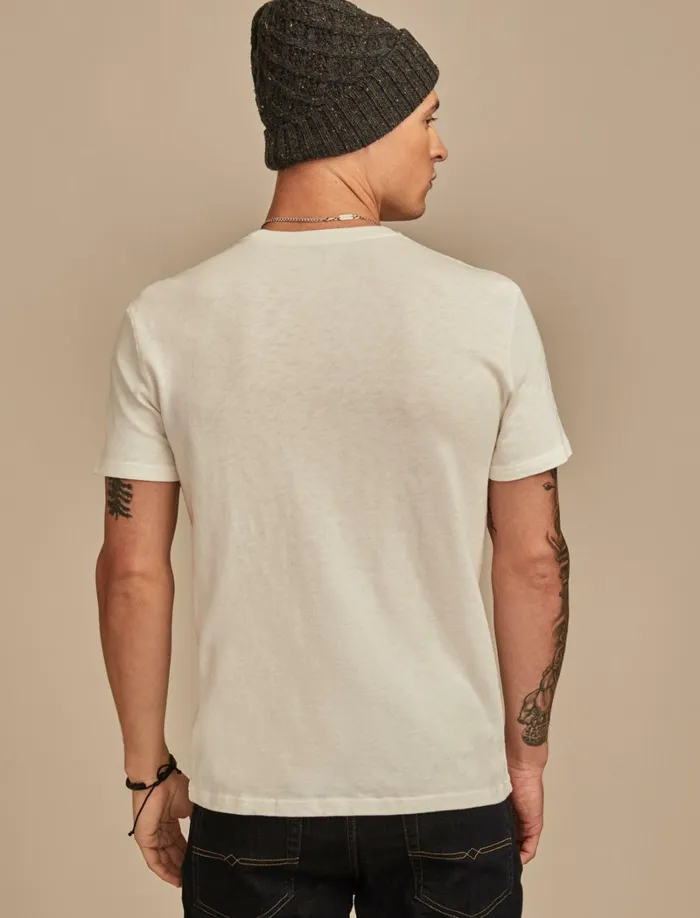 Lucky Brand Graphic Tees Men Cole Hauser Quality Graphic Tee Marshmallow