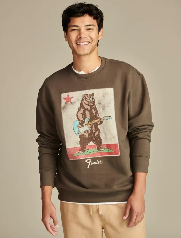 Lucky Brand Graphic Tees Men Fender Bear Raven