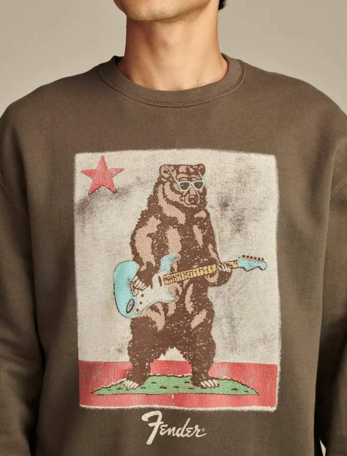 Lucky Brand Graphic Tees Men Fender Bear Raven