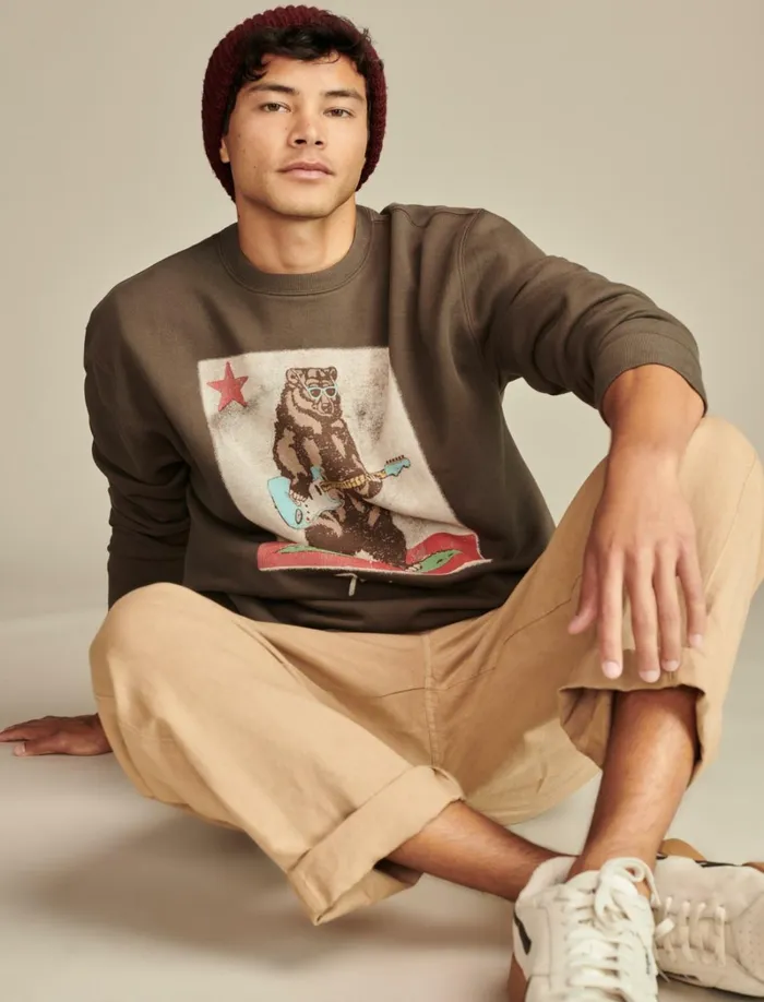 Lucky Brand Graphic Tees Men Fender Bear Raven