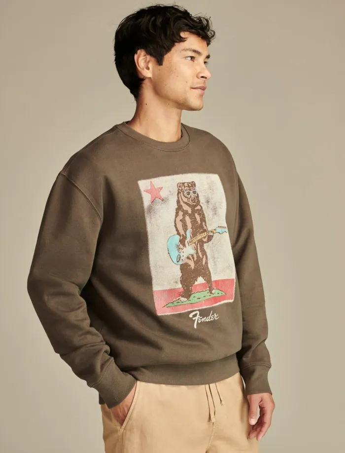 Lucky Brand Graphic Tees Men Fender Bear Raven