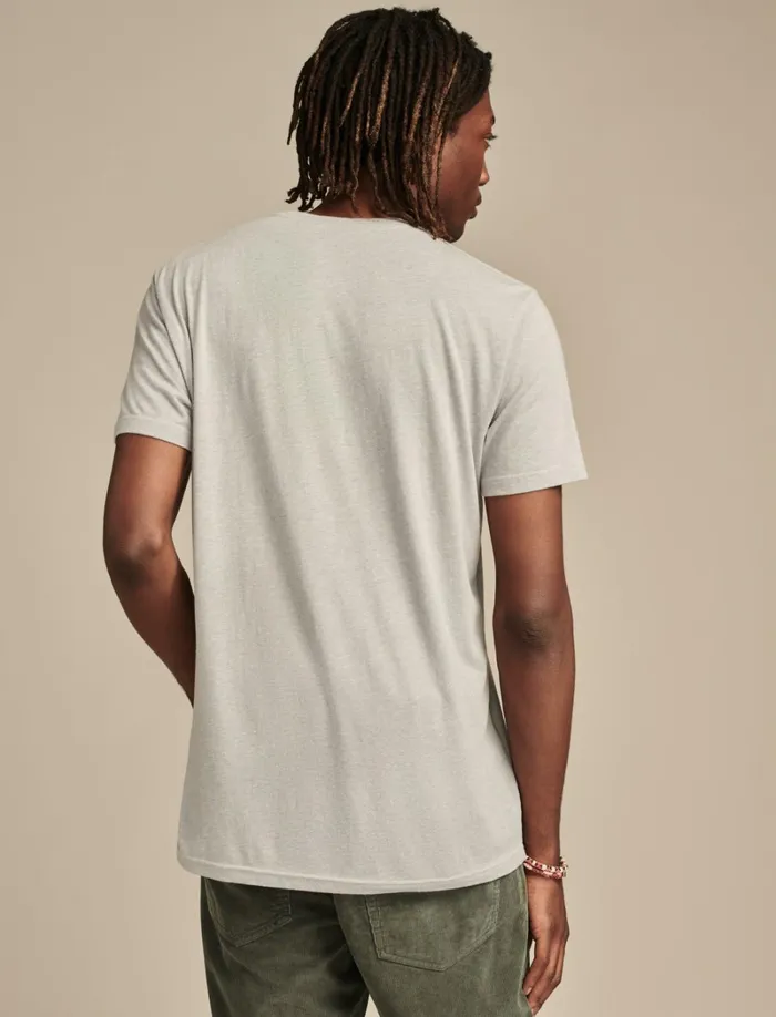 Lucky Brand Graphic Tees Men Hamms Moto Light Heather Grey
